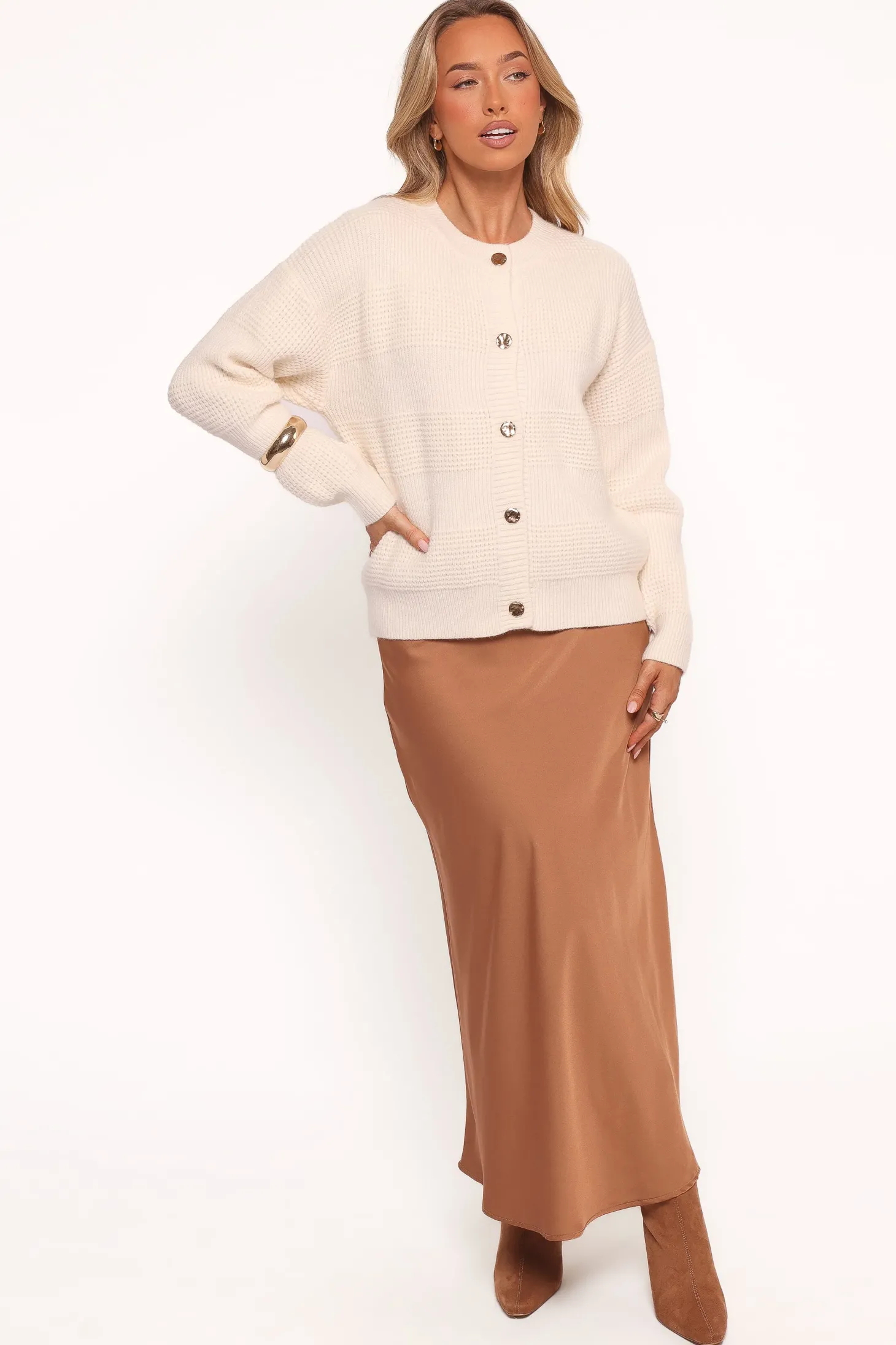 Verago Textured Stripe Cardigan