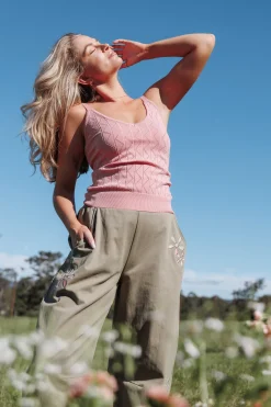 Vesta Pointelle Knit Tank