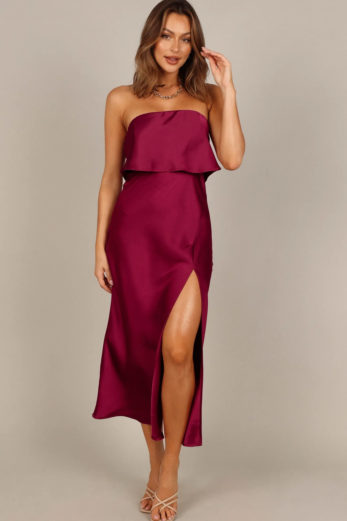 Vienna Strapless Midi Dress