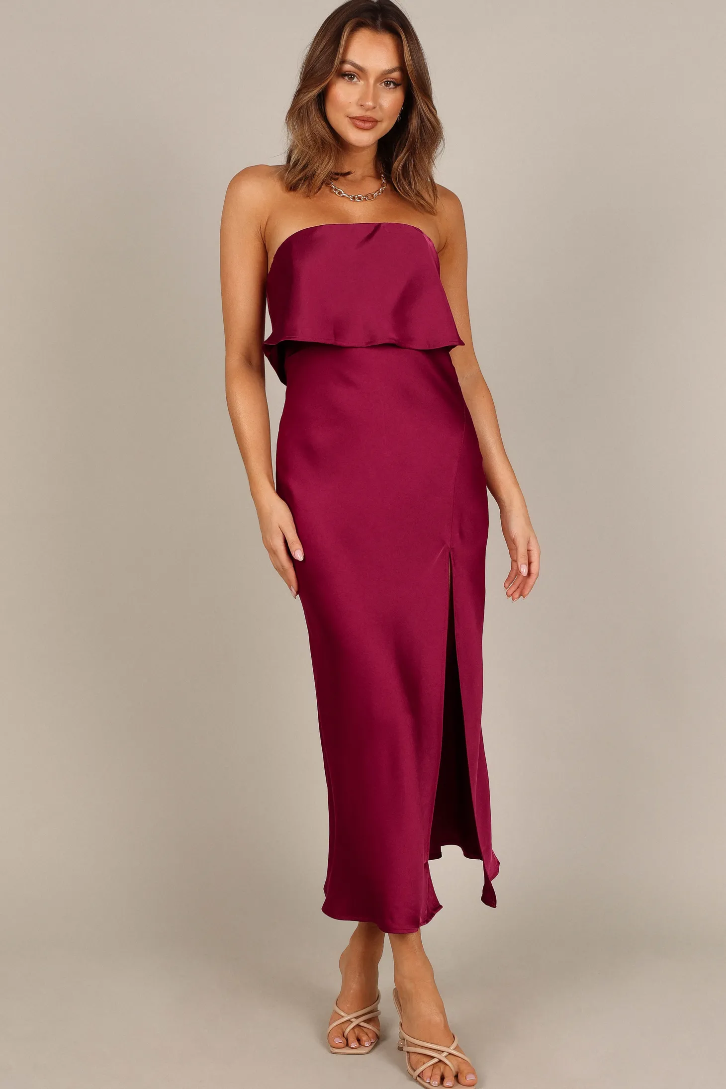 Vienna Strapless Midi Dress