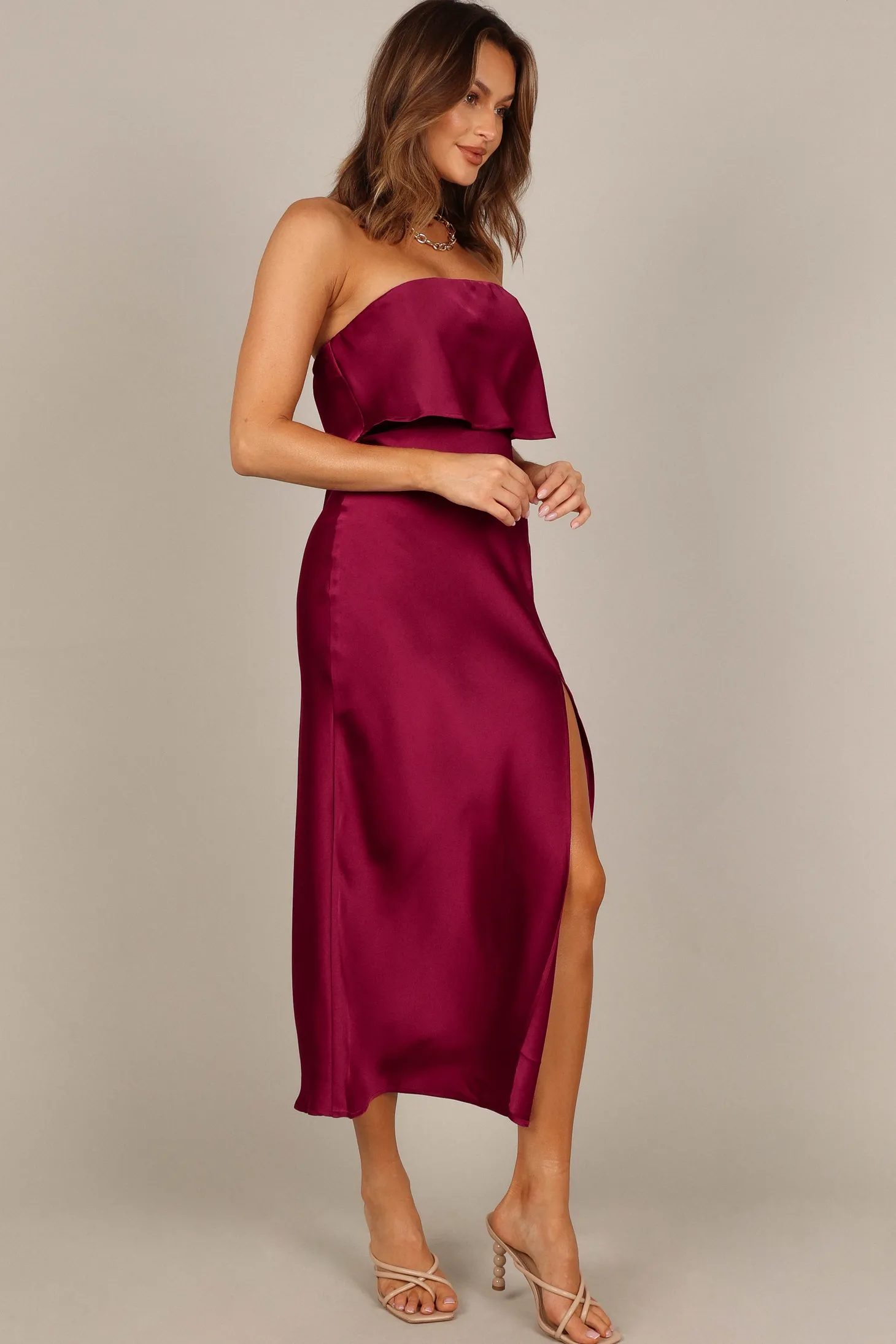 Vienna Strapless Midi Dress