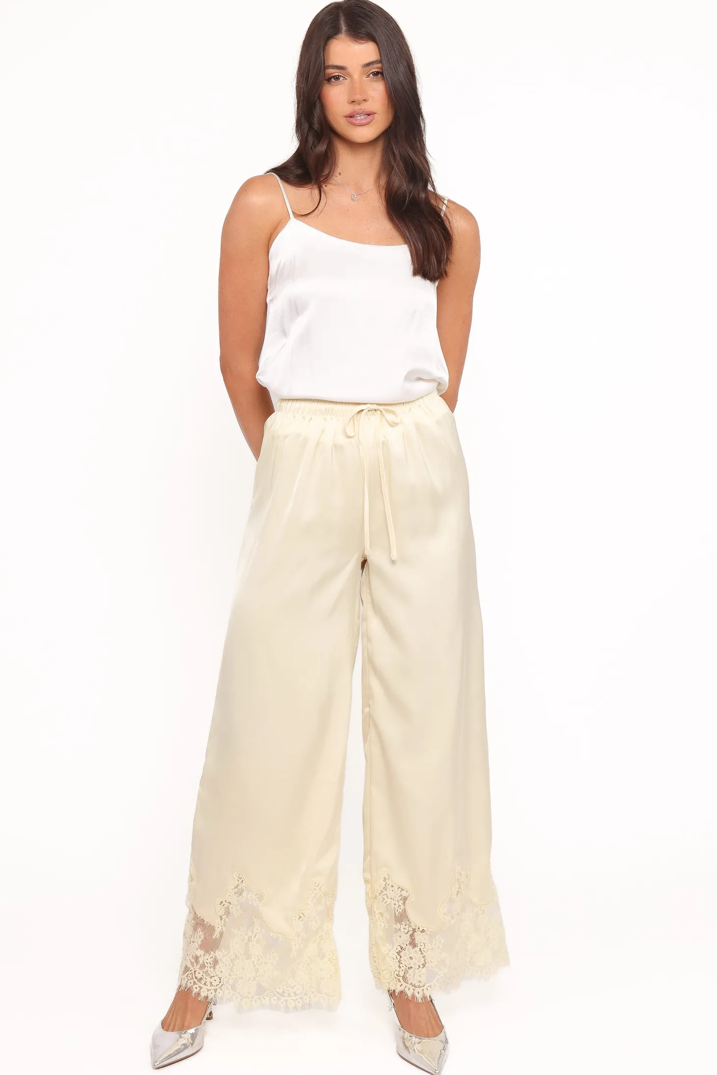 Viola Drawstring Wide Leg Pant