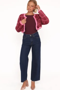 Viola Plaid Button Front Cardigan
