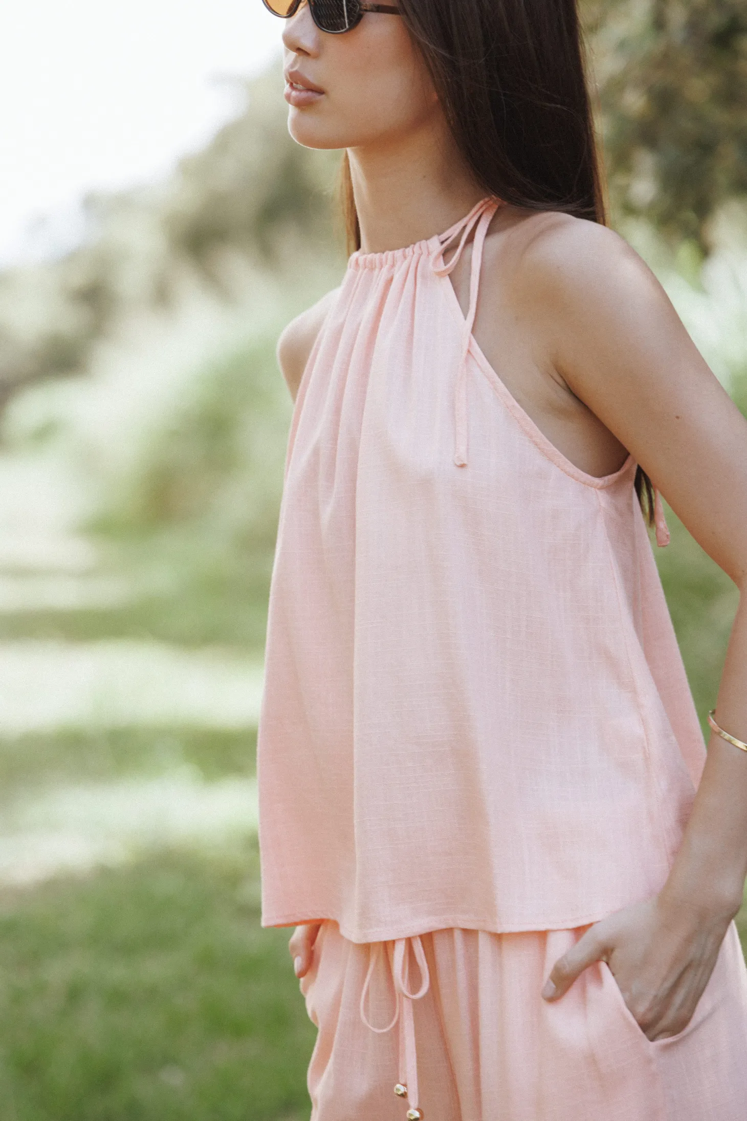 Wren Halter Tie Top
