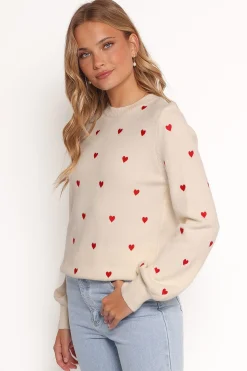 Xadie All Over Mini Heart Sweater