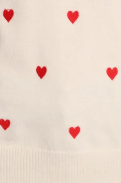 Xadie All Over Mini Heart Sweater