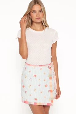 Yana Faux Wrap Quilted Mini Skirt
