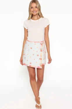 Yana Faux Wrap Quilted Mini Skirt