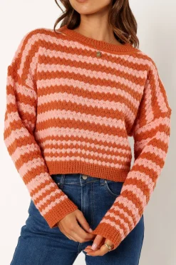 Yasmin Striped Crewneck Knit Sweater