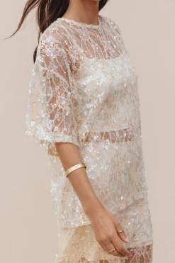 Yonder Sheer Lace Tee Top
