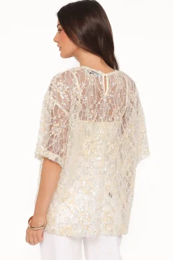Yonder Sheer Lace Tee Top