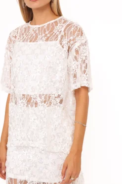 Yonder Sheer Lace Tee Top
