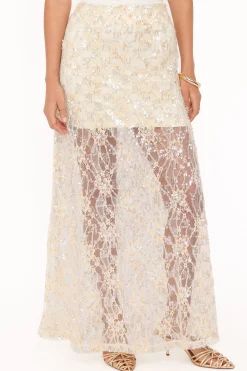 Yonder Sheer Panel Lace Maxi Skirt