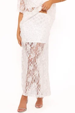 Yonder Sheer Panel Lace Maxi Skirt