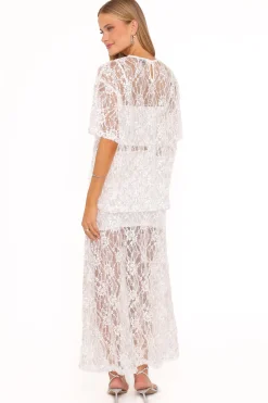 Yonder Sheer Panel Lace Maxi Skirt