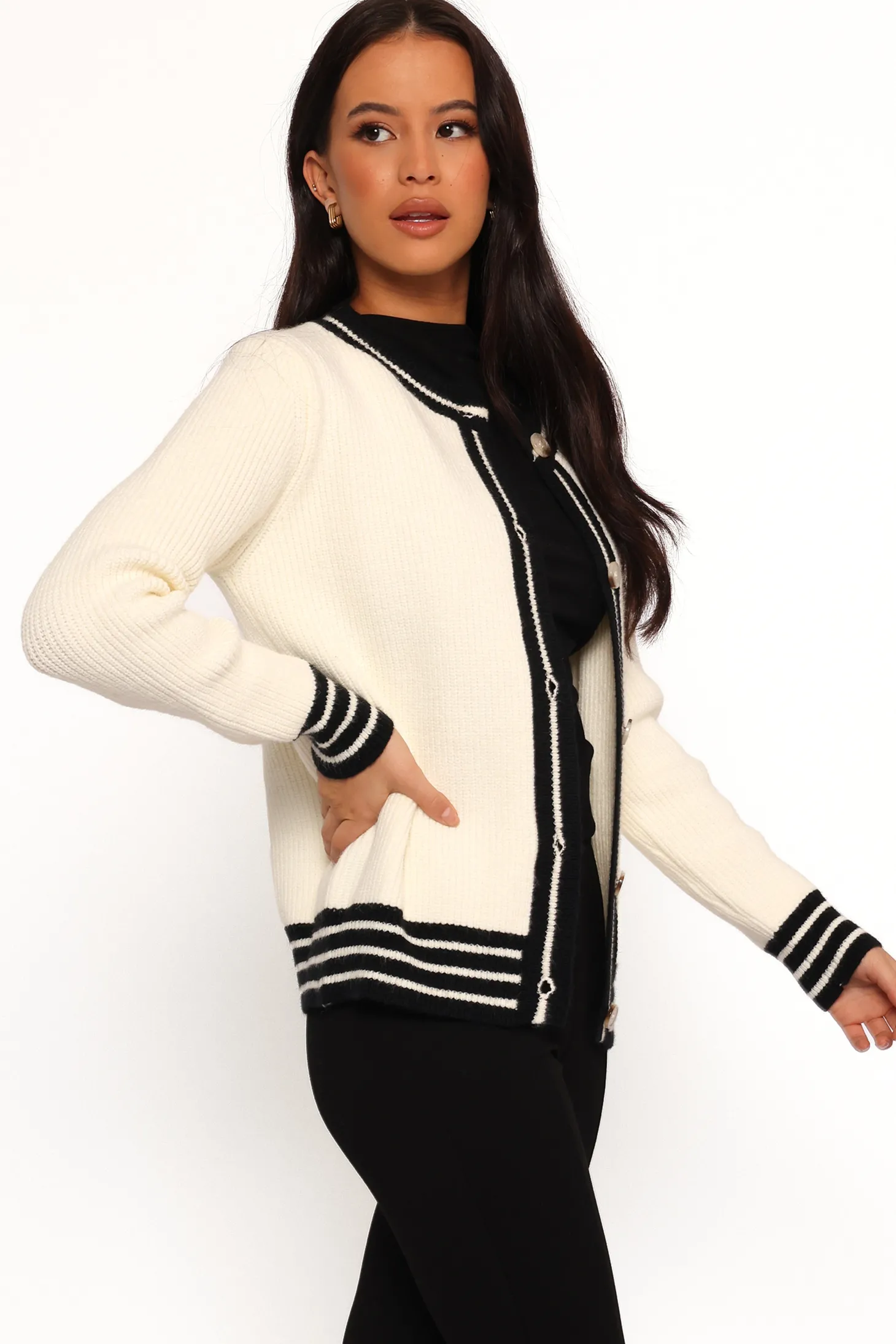 Yorkshire Contrast Hem Cardigan
