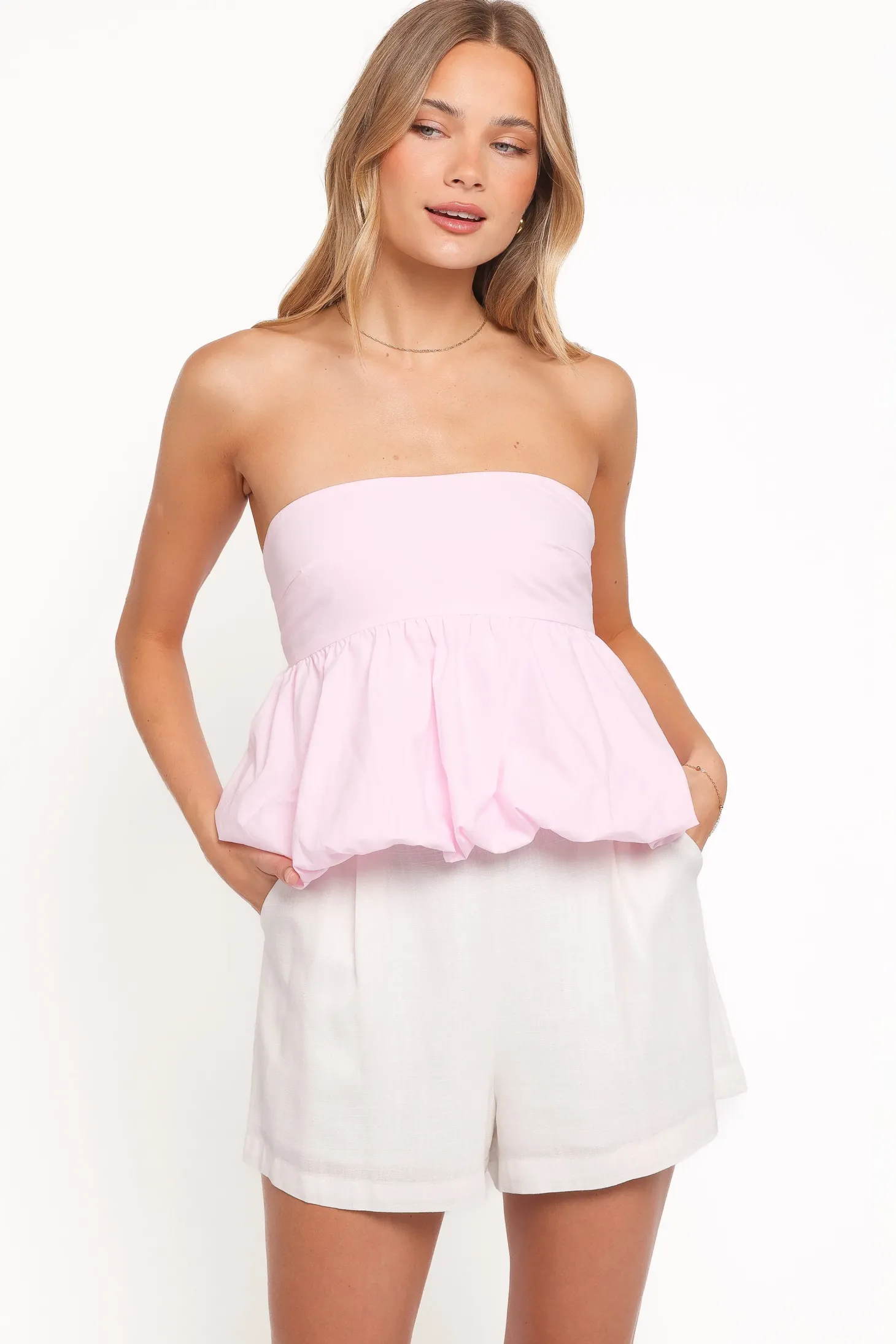 Yvanna Bubble Hem Top