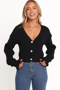Zana Ribbed Ruffle Cuff Knit Sweater