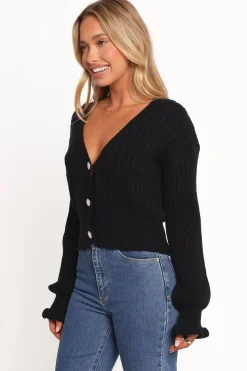 Zana Ribbed Ruffle Cuff Knit Sweater