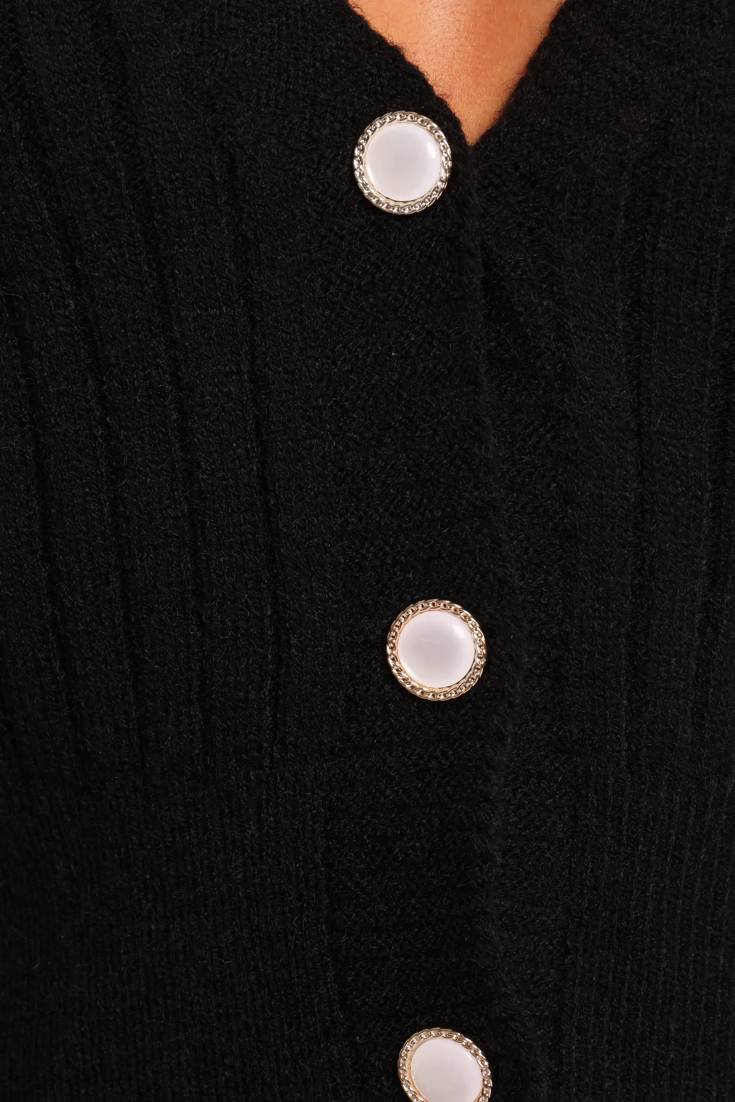Zana Ribbed Ruffle Cuff Knit Sweater
