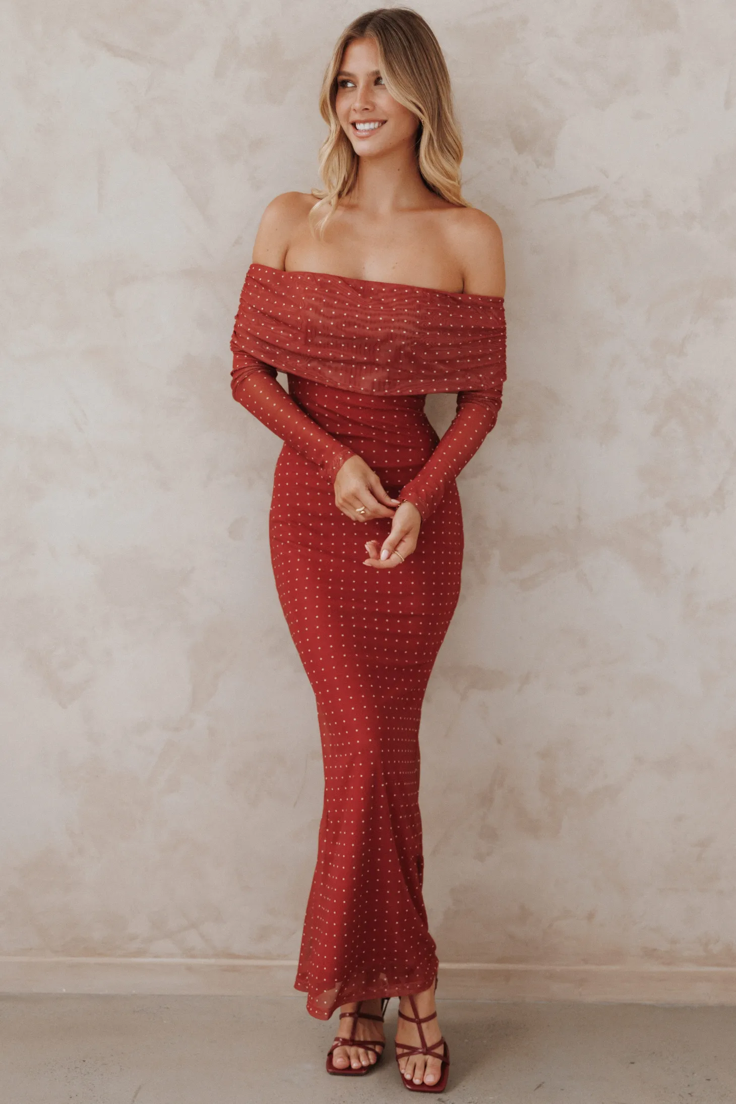 Zeva Off Shoulder Maxi Dress