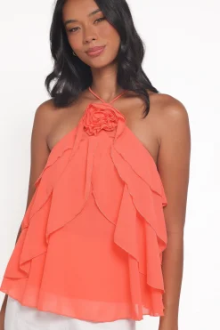 Zorina Halter Neck Chiffon Top