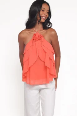 Zorina Halter Neck Chiffon Top