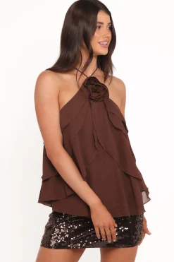 Zorina Halter Neck Chiffon Top