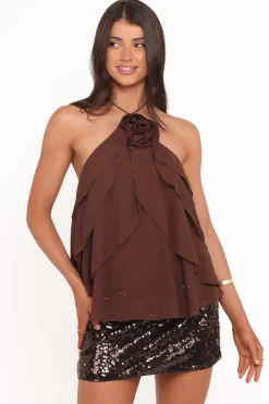 Zorina Halter Neck Chiffon Top