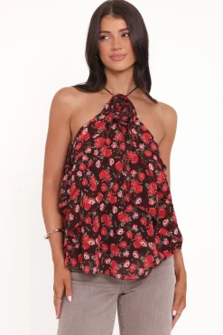 Zorina Halter Neck Chiffon Top