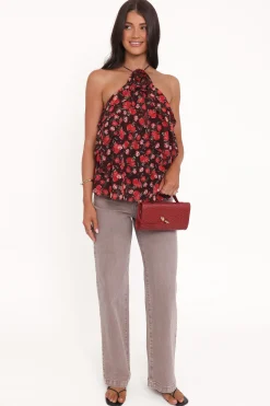 Zorina Halter Neck Chiffon Top