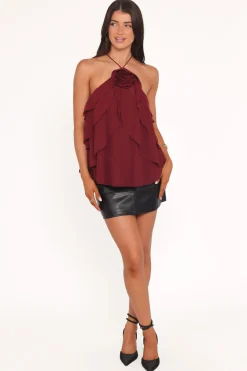 Zorina Halter Neck Chiffon Top